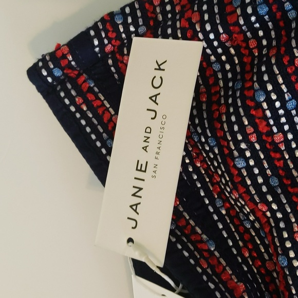 Janie and Jack Girls Red white and blue ruffle skirt - Picture 5 of 13